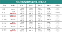 南京皮肤病研究所上班时间表2026